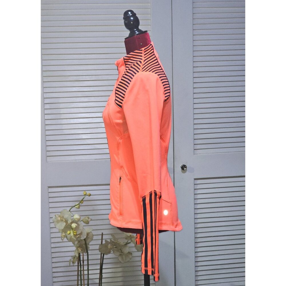 Lululemon Women's Neon Orange Navy Blue Striped Forme Jacket Sz 6 2590 - Picture 5 of 14